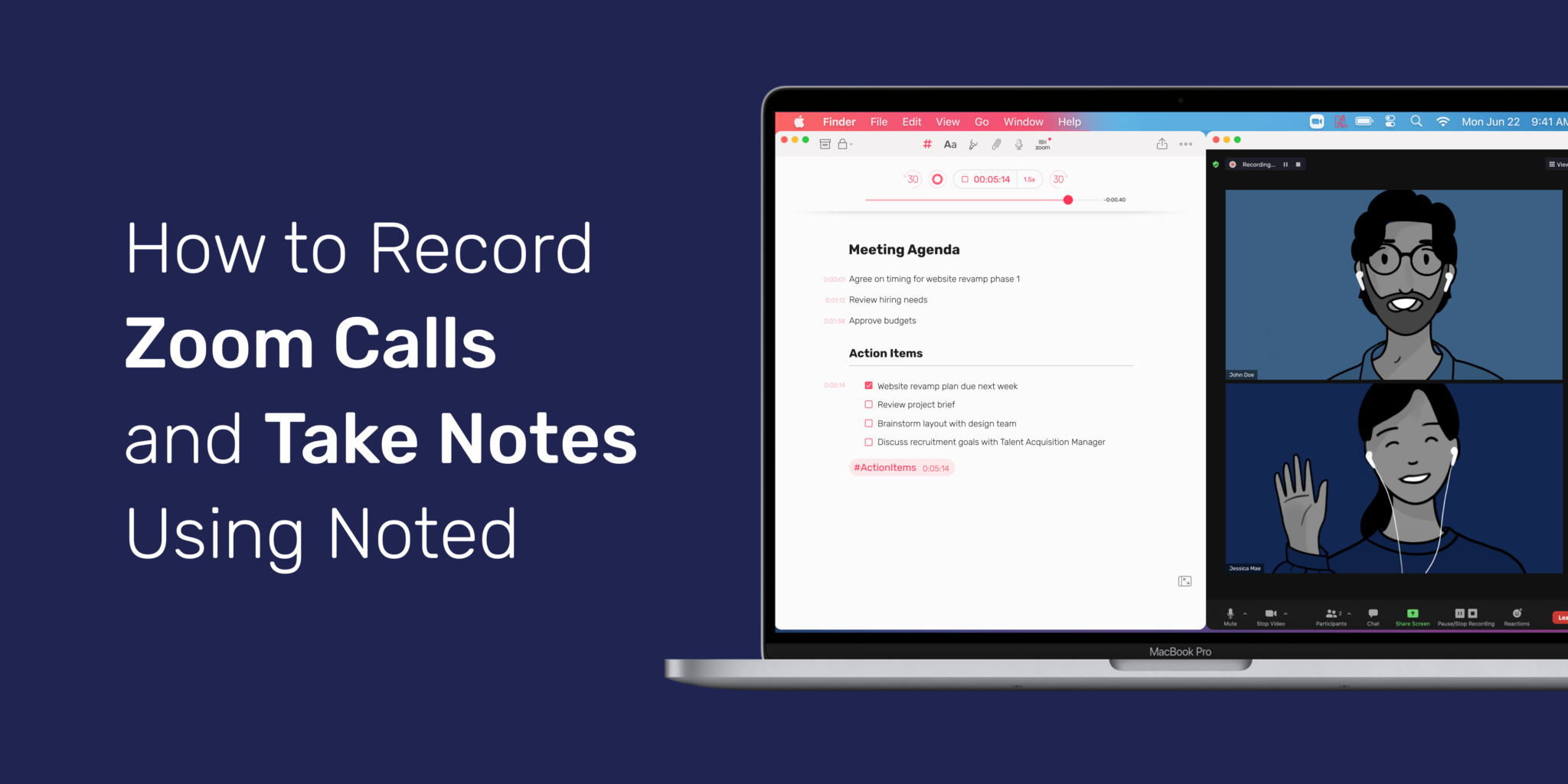 How to Record Zoom Calls and Take Notes Using Noted